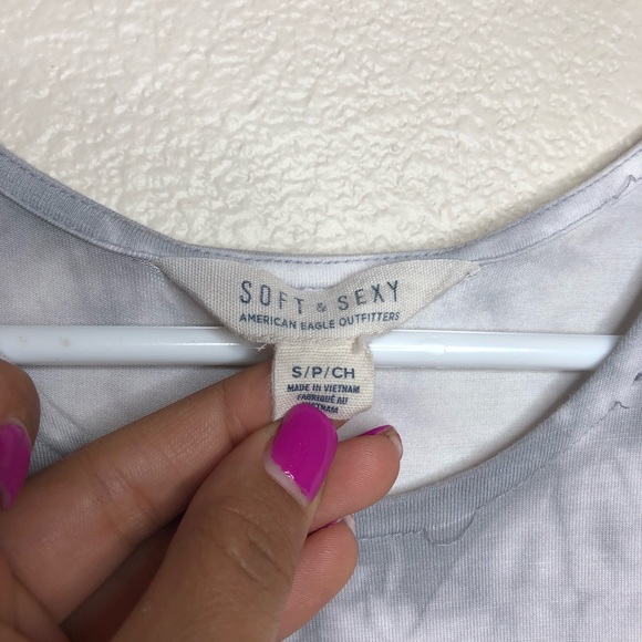 American eagle Gray and white tie-dye swing dress - Picture 5 of 7